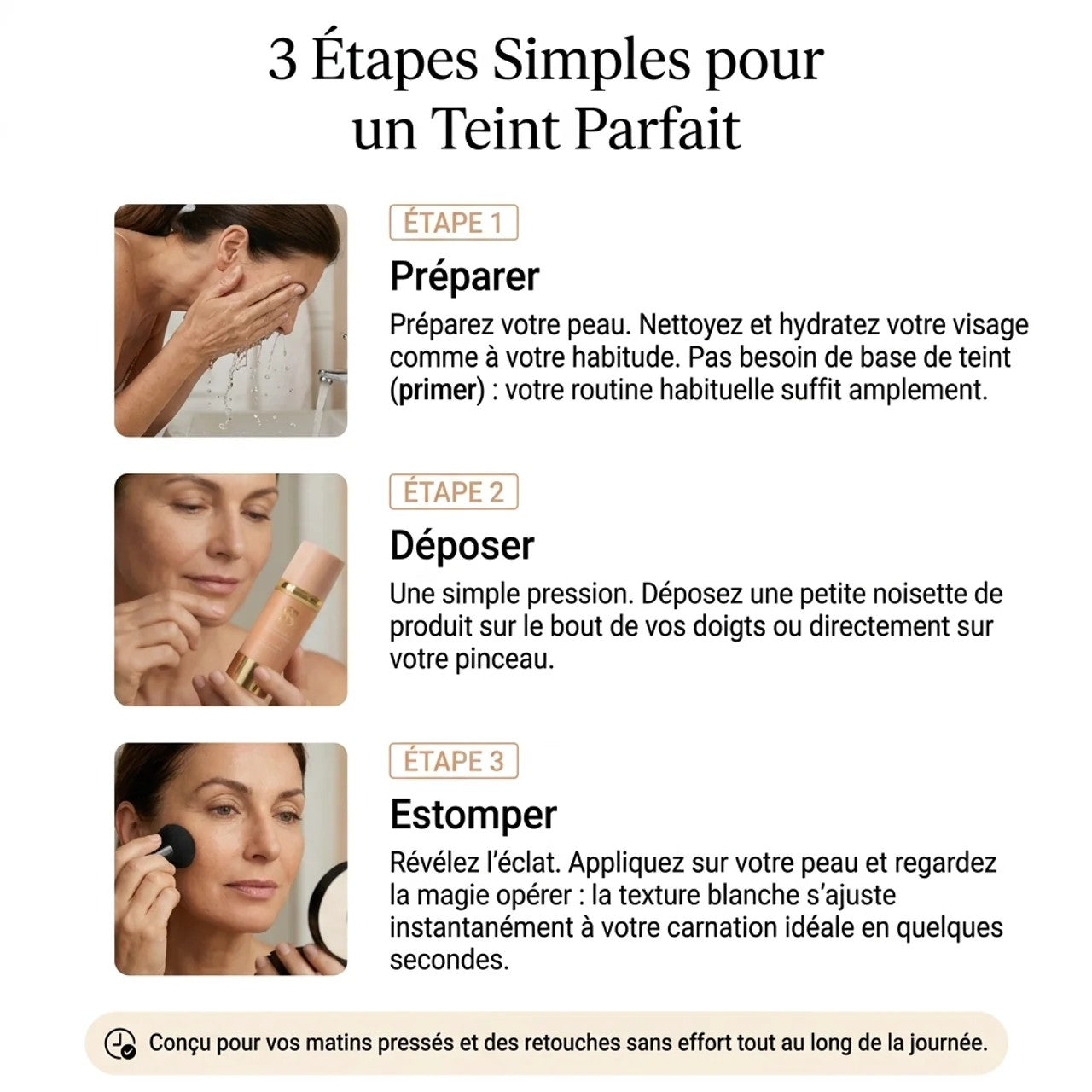 EvelyneHart® Fond de Teint Transformant 4-en-1